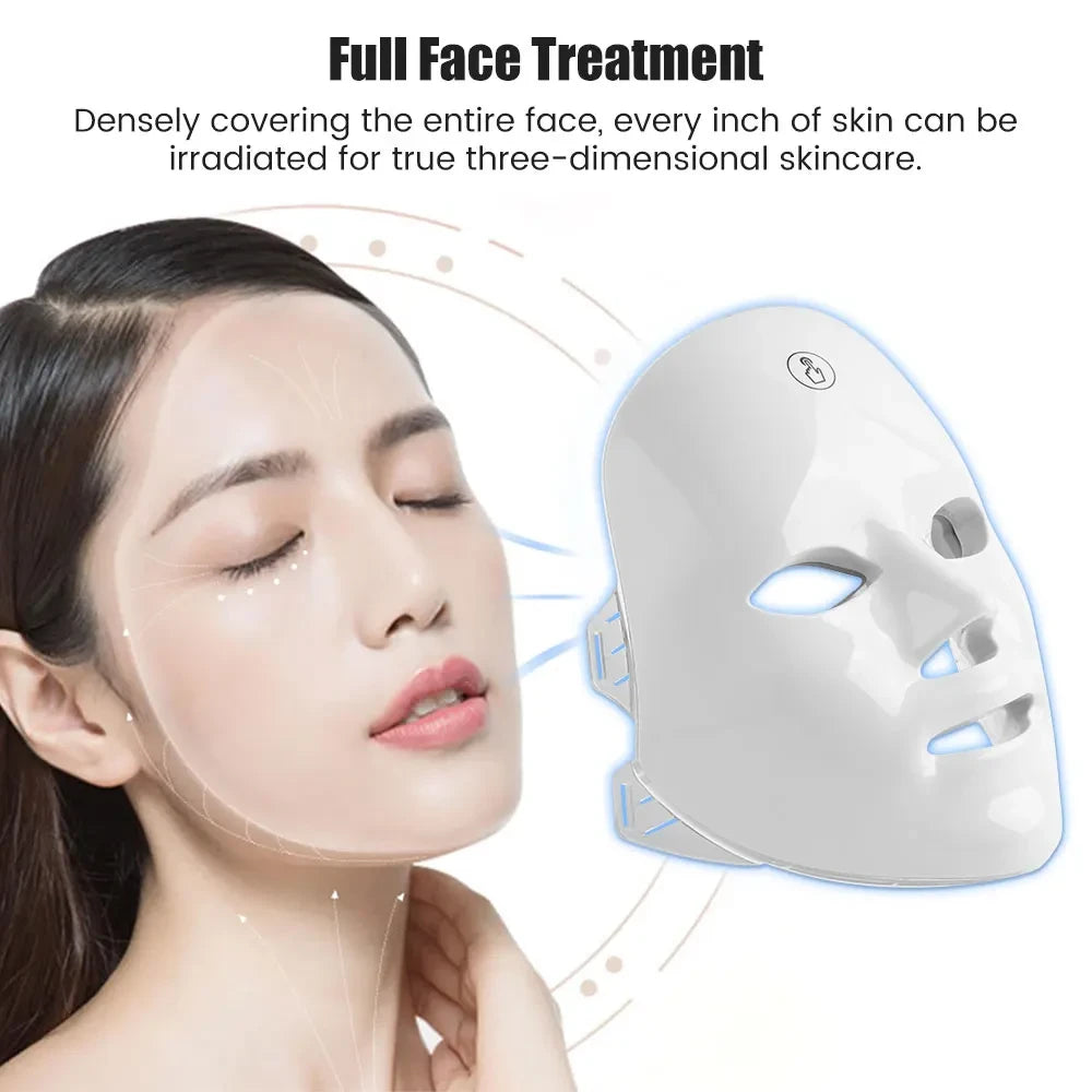 7 Color LED Light Therapy Facial Mask