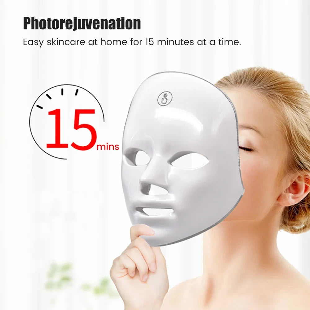 7 Color LED Light Therapy Facial Mask