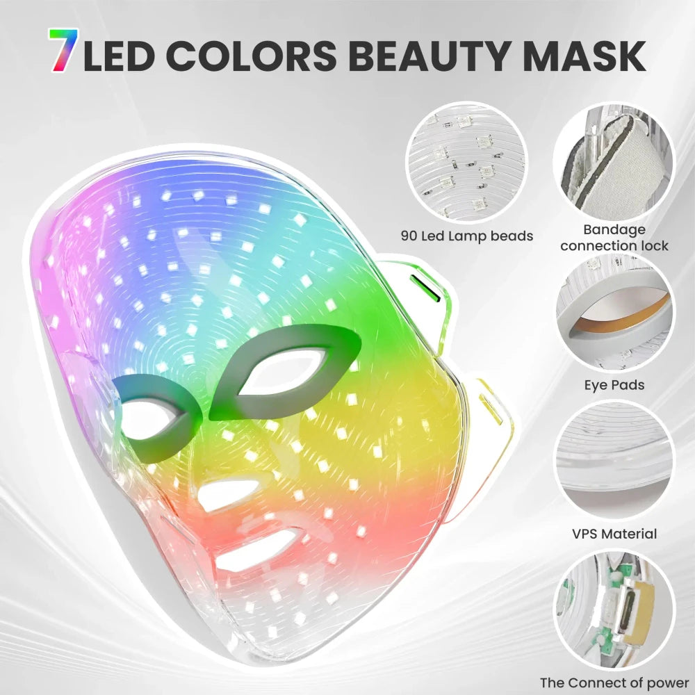 7 Color LED Light Therapy Facial Mask