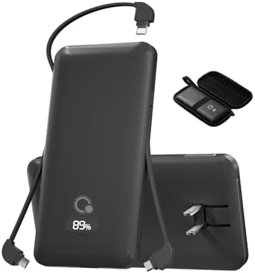 10000mAh Bærbar Lader med AC-plugg – All-in-One